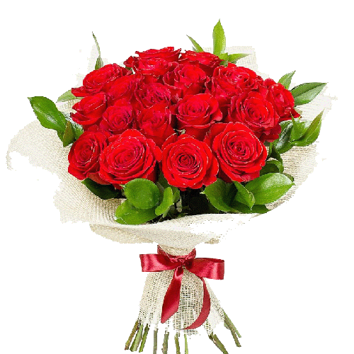 Фото товара 21 червона троянда в упаковці в Івано-Франківську