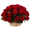 Фото товара 101 троянда серцем у кошику в Івано-Франківську