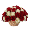 Фото товара 51 кущова троянда мікс у кошику в Івано-Франківську