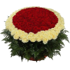Фото товара 201 троянда "Інь-Ян" у кошику в Івано-Франківську