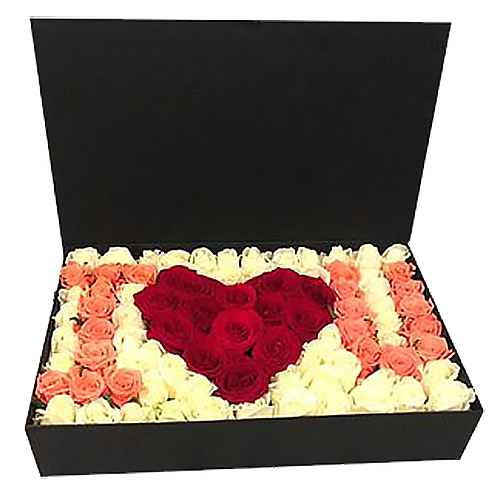 Фото товара 101 троянда в коробці "I love you" в Івано-Франківську