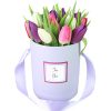Фото товара 15 фіолетових тюльпанів з декором в Івано-Франківську