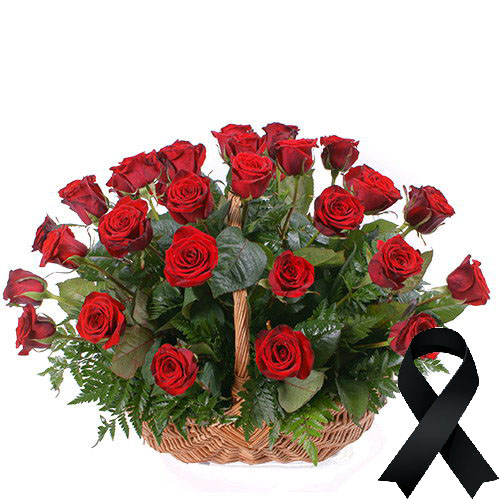 Фото товара 36 червоних троянд у кошику в Івано-Франківську