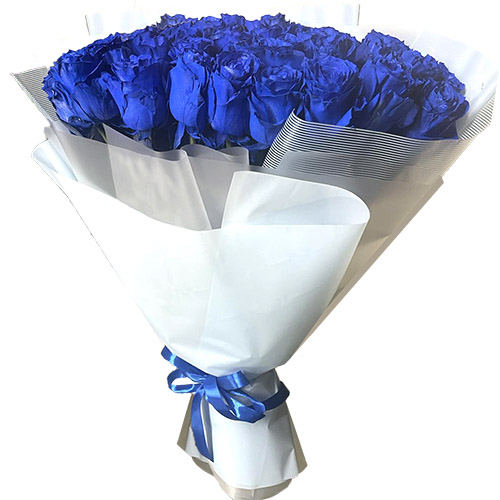 Фото товара 33 блакитні троянди (Еквадор) в Івано-Франківську