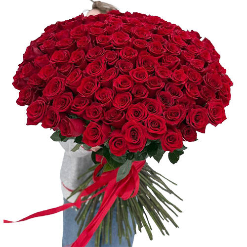 Фото товара 101 троянда «Фрідом» метрова в Івано-Франківську