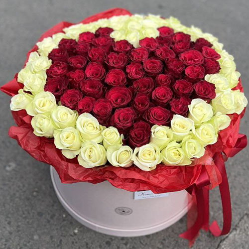 категория товаров 101 троянда в коробці | «Flower IF»